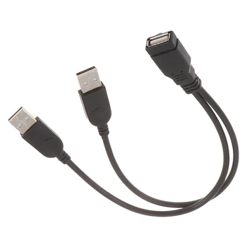 USB 2.0 de sex feminin la usb 2 de sex masculin cablu usb dublu splitter cablu de alimentare cablu de extensie