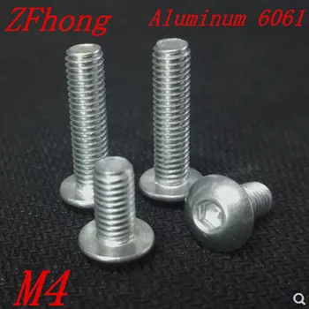 100buc M4*8/10/12/16/20 ISO7380 Aluminiu buton cap rotund cap șurub cu cap