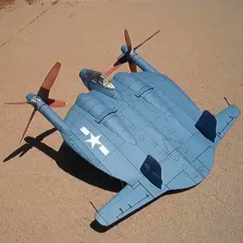 1:32 3D Luptător Hârtie Model NE XF5U-1 Zbor Pizza Fighter Model Manual DIY Colecție de Trei-dimensional de Aeronave Model de Jucării