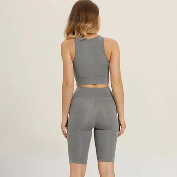 En-Gros De Sport Colanti Pentru Femei Comprima Rezervor De Top Respirabil De Înaltă Talie Jambiere Sexy Moda Vara Yoga Set