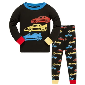 2020 NOU Bumbac Copii Seturi de Pijama Baieti Pijamale de Imprimare Toddler Copii Pijamale Copii Maneca Lunga, Pijama, Pijamale