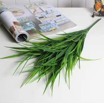 1 Bucata Verde Iarbă, Plante Artificiale Flori De Plastic De Uz Casnic De Mireasa Primavara-Vara Living Decorul Camerei