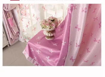 Roz perdele pentru camera de zi dormitor copii copii camera copilului cortina perdele opace 3 culori