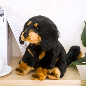 Simulare 3D Drăguț câine Jucării de Pluș Mastiff rasa Schnauzer de înaltă calitate, Umplute de animale de Ziua Îndrăgostiților Cadou de Crăciun
