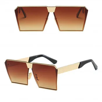 2019 Noi, Supradimensionate, ochelari de Soare Patrati Bărbați Femei UV400 Obiectiv Plat de Epocă Ochelari de Soare Razele de Brand Designer de Ochelari de Umbra Pentru Femei
