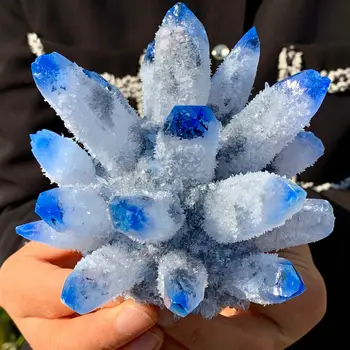 Naturale Rare albastru cluster de cristal mineral specimen de nunta de decorare acvariu de 400-450g