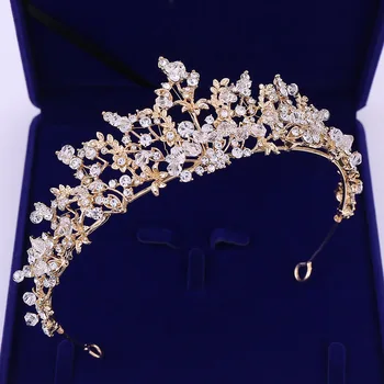 Baroc Margele De Cristal De Mireasa, Diademe, Coroane De Nunta Femei Bijuterii Vintage Concurs Diademă Stras Prințesă Accesorii De Par