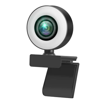 4K Webcam Microfoane Video Full HD Camera pentru PC, USB Plug Largă Angle1080P Plug and Play Frumusete Efect de Lumina de Umplere