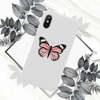 Fluture drăguț Caz de Telefon Bomboane de Culoare pentru iPhone 11 12 mini pro XS MAX 8 7 6 6S Plus X SE 2020 XR