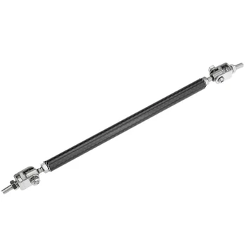 Fibra de Carbon Reglabil 6 inch -9 inch Negru Spoiler Fata Buze Splitter Strut Tija Cravată Barele de Sprijin Universal 2 buc