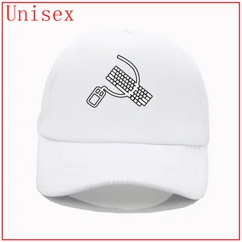 Secera mouse-ul și tastatura pentru comunism trucker hat pălării pentru bărbați, femei soare pălărie de protecție coada de cal șapcă de baseball capace pentru femei