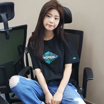 Fierbinte Topuri Femei T-shirt Femei coreene Styel Tricou Pentru Femei de Moda Iubitor de Topuri tricou Barbati Maneca Scurta pentru Femei Haine de Vară
