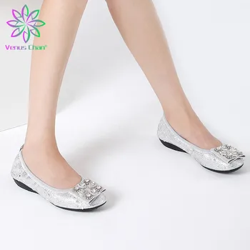 De Lux, Pantofi Nunta, Pantofi Cu Barca Cu Cristale Strălucitoare Aplicatiile De Mari Dimensiuni 44 Popular În Nigeria Femei Pantofi Confortabil