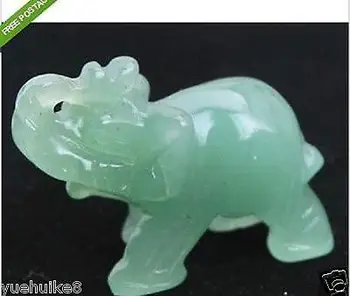 Transport gratuit ACollectibles Interesant Verde jad Sculptat Elefant Mic statuie statuie de jad