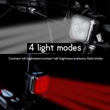 Biciclete de munte de Lumină Față de Încărcare USB rezistent la apa Biciclete Lampa 4 Moduri de Lumina în condiții de Siguranță pentru o Noapte de Echitatie IPX6 Impermeabil Încărcare Rapidă