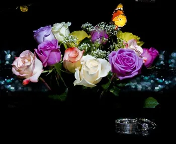 3D Rose seturi de lenjerie de Pat Florale Flori plapuma pat într-un sac foaie de foi de lenjerie de Cal Regele regina dimensiune completă duble twin, single 4buc