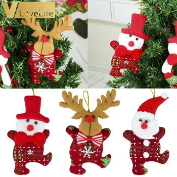 1 BUC de Crăciun, Moș Crăciun, om de Zăpadă Elan Păpușă Jucărie pe Pomul de Crăciun Agățat Ornamente de Decor pentru Casa Xmas Party Cadou de Anul Nou