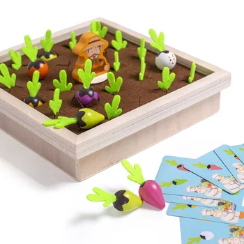 Copii Din Lemn Joc De Memorie De Sortare Puzzle Morcovi Recoltare De Dezvoltare Jucărie Pzzle Mntessori Jucarii Pentru Copii Cadou De Ziua De Nastere